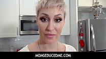 MomSeducedMe  -  Stepson fucks her stepmom Ryan Keely from behind on the kitchen counter and makes a hot porn video